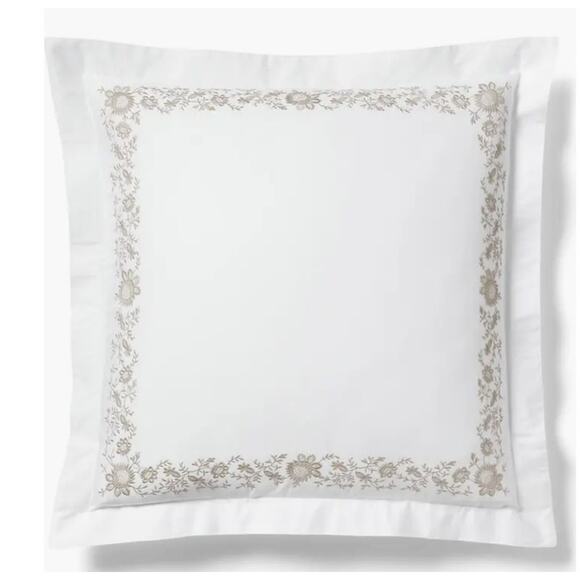 Ralph Lauren Home Eloise Organic Cotton Embroidered Euro Sham